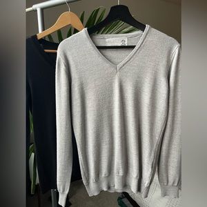 Women’s Italian Merino Wool Gray Sweater by My Contemporary Essentials Wardrobe
